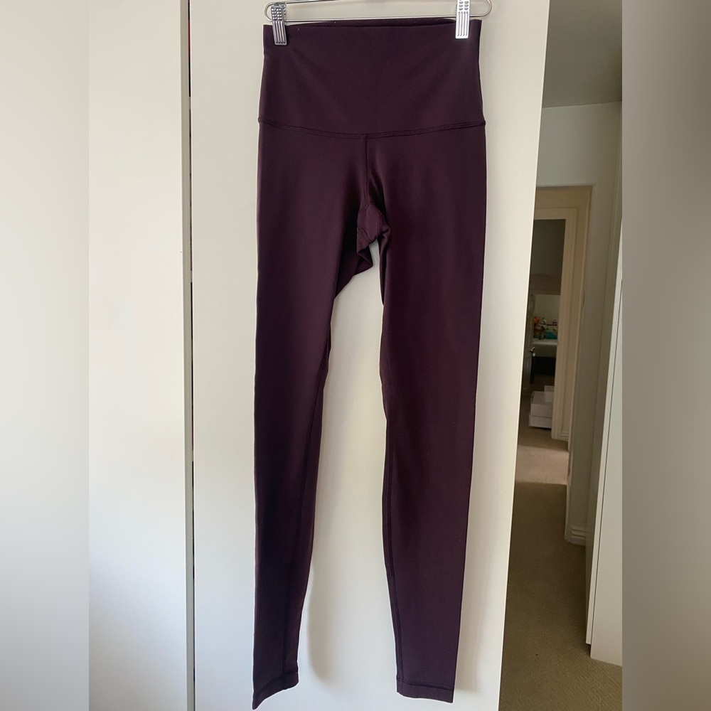 Lululemon Wunder Under High-Rise Leggings – 28” – Dark Burgundy – Size 4 - Picture 2 of 6